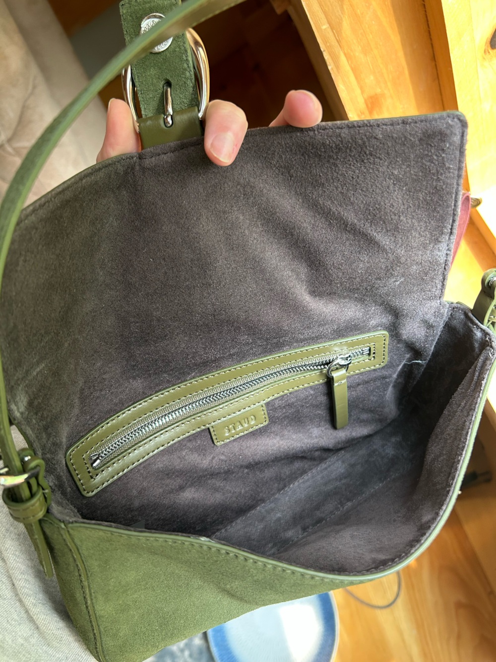 Staud Harlow Bag - Avocado Suede - Picture 10 of 15